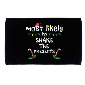 Most Likely Shake Presents Christmas Xmas Family Matching Microfiber Hand Towel