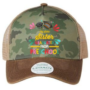 My Little Sister Has Graduated From Preschool Preschool Meaningful Gift Legacy Tie Dye Trucker Hat