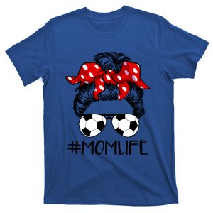 Mom Life Soccer Life Messy Bun For Mothers Day Meaningful Gift T-Shirt