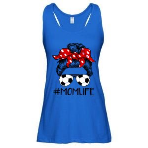 Mom Life Soccer Life Messy Bun For Mothers Day Meaningful Gift Ladies Essential Flowy Tank