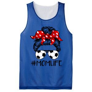 Mom Life Soccer Life Messy Bun For Mothers Day Meaningful Gift Mesh Reversible Basketball Jersey Tank