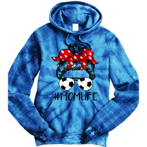 Mom Life Soccer Life Messy Bun For Mothers Day Meaningful Gift Tie Dye Hoodie