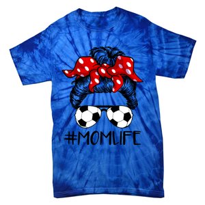 Mom Life Soccer Life Messy Bun For Mothers Day Meaningful Gift Tie-Dye T-Shirt