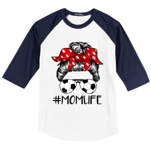 Mom Life Soccer Life Messy Bun For Mothers Day Meaningful Gift Baseball Sleeve Shirt