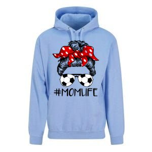 Mom Life Soccer Life Messy Bun For Mothers Day Meaningful Gift Unisex Surf Hoodie