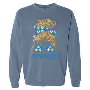 Mom Life Shark Sunglasses Shark Print Bandana Gift Garment-Dyed Sweatshirt