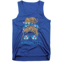 Mom Life Shark Sunglasses Shark Print Bandana Gift Tank Top