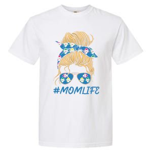 Mom Life Shark Sunglasses Shark Print Bandana Gift Garment-Dyed Heavyweight T-Shirt