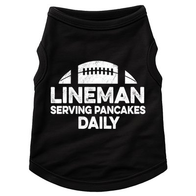 Mens Lineman Serving Pancakes Daily Football Offensive Lineman TShirt Doggie Tank