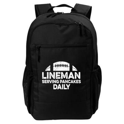 Mens Lineman Serving Pancakes Daily Football Offensive Lineman TShirt Daily Commute Backpack