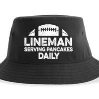 Mens Lineman Serving Pancakes Daily Football Offensive Lineman TShirt Sustainable Bucket Hat