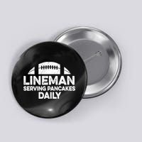 Mens Lineman Serving Pancakes Daily Football Offensive Lineman TShirt Button