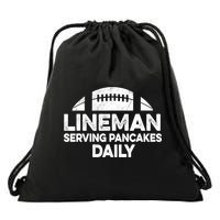 Mens Lineman Serving Pancakes Daily Football Offensive Lineman TShirt Drawstring Bag
