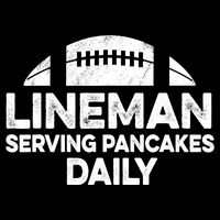 Mens Lineman Serving Pancakes Daily Football Offensive Lineman TShirt 16 in Basic Backpack