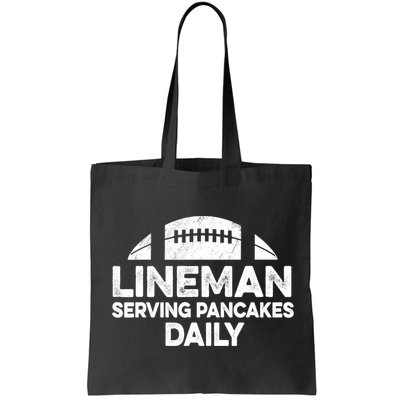 Mens Lineman Serving Pancakes Daily Football Offensive Lineman TShirt Bag