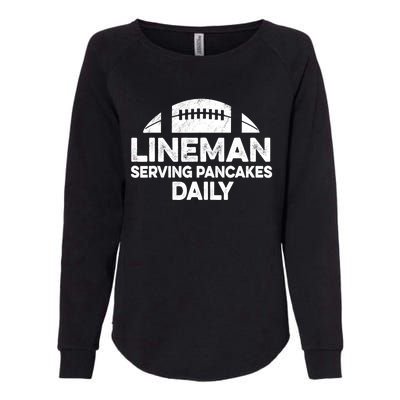 Mens Lineman Serving Pancakes Daily Football Offensive Lineman TShirt Womens California Wash Sweatshirt