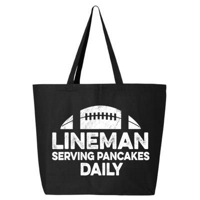 Mens Lineman Serving Pancakes Daily Football Offensive Lineman TShirt 25L Jumbo Tote