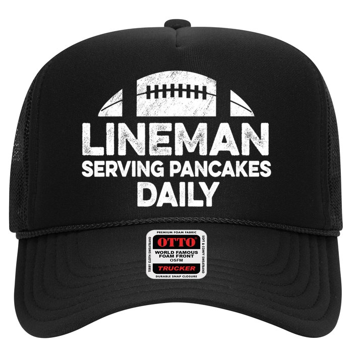 Mens Lineman Serving Pancakes Daily Football Offensive Lineman TShirt Hat