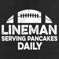 Mens Lineman Serving Pancakes Daily Football Offensive Lineman TShirt Hat