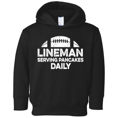 Mens Lineman Serving Pancakes Daily Football Offensive Lineman TShirt Toddler Hoodie