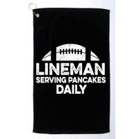 Mens Lineman Serving Pancakes Daily Football Offensive Lineman TShirt Golf Towel