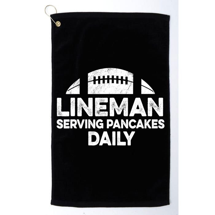 Mens Lineman Serving Pancakes Daily Football Offensive Lineman TShirt Golf Towel