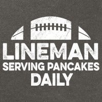 Mens Lineman Serving Pancakes Daily Football Offensive Lineman TShirt Cotton Canvas Backpack