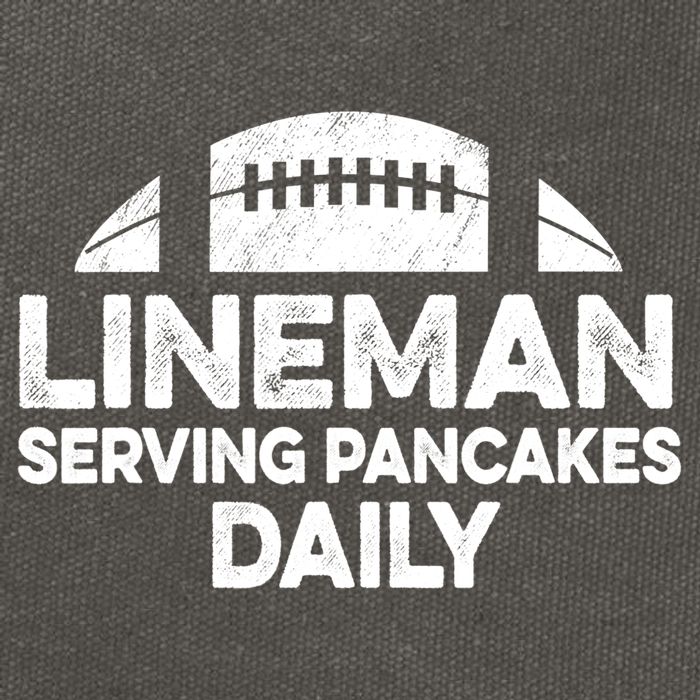 Mens Lineman Serving Pancakes Daily Football Offensive Lineman TShirt Cotton Canvas Backpack