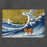 Meme Lover Surfing Capybara Vector Backpack
