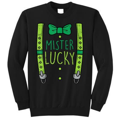 Mister Lucky Suspenders St Patricks Day Boys s Toddlers Sweatshirt