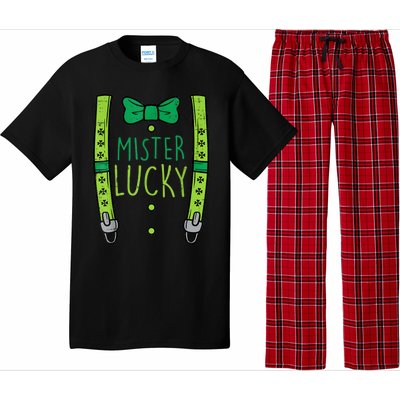 Mister Lucky Suspenders St Patricks Day Boys s Toddlers Pajama Set