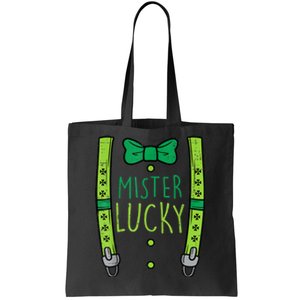 Mister Lucky Suspenders St Patricks Day Boys s Toddlers Tote Bag