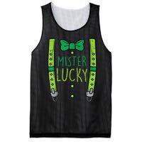 Mister Lucky Suspenders St Patricks Day Boys s Toddlers Mesh Reversible Basketball Jersey Tank