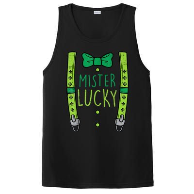 Mister Lucky Suspenders St Patricks Day Boys s Toddlers PosiCharge Competitor Tank