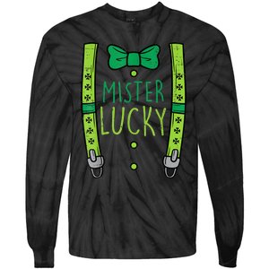 Mister Lucky Suspenders St Patricks Day Boys s Toddlers Tie-Dye Long Sleeve Shirt