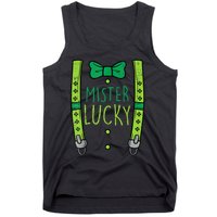 Mister Lucky Suspenders St Patricks Day Boys s Toddlers Tank Top