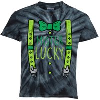 Mister Lucky Suspenders St Patricks Day Boys s Toddlers Kids Tie-Dye T-Shirt