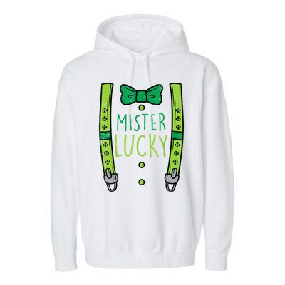 Mister Lucky Suspenders St Patricks Day Boys s Toddlers Garment-Dyed Fleece Hoodie