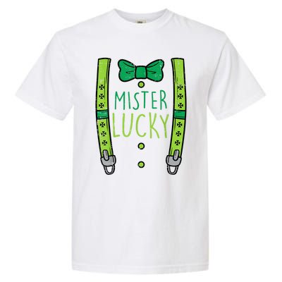 Mister Lucky Suspenders St Patricks Day Boys s Toddlers Garment-Dyed Heavyweight T-Shirt