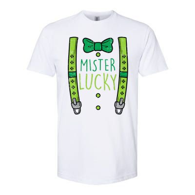 Mister Lucky Suspenders St Patricks Day Boys s Toddlers Softstyle CVC T-Shirt