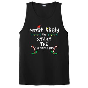 Most Likely Start Shenanigans Christmas Xmas Family Matching PosiCharge Competitor Tank