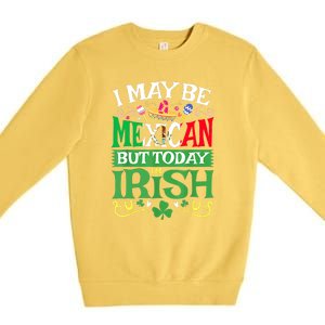 Mexican Latino St Saint Patricks Day Beer Shamrock Gift Premium Crewneck Sweatshirt