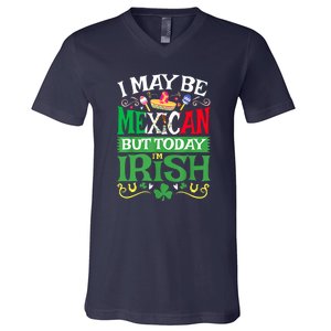 Mexican Latino St Saint Patricks Day Beer Shamrock Gift V-Neck T-Shirt