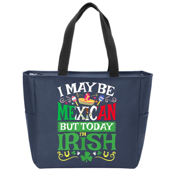 Mexican Latino St Saint Patricks Day Beer Shamrock Gift Zip Tote Bag