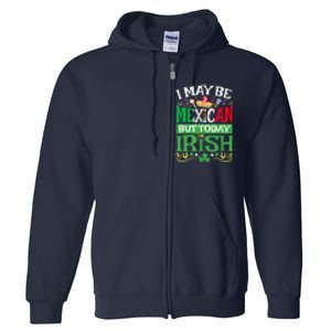 Mexican Latino St Saint Patricks Day Beer Shamrock Gift Full Zip Hoodie