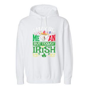 Mexican Latino St Saint Patricks Day Beer Shamrock Gift Garment-Dyed Fleece Hoodie