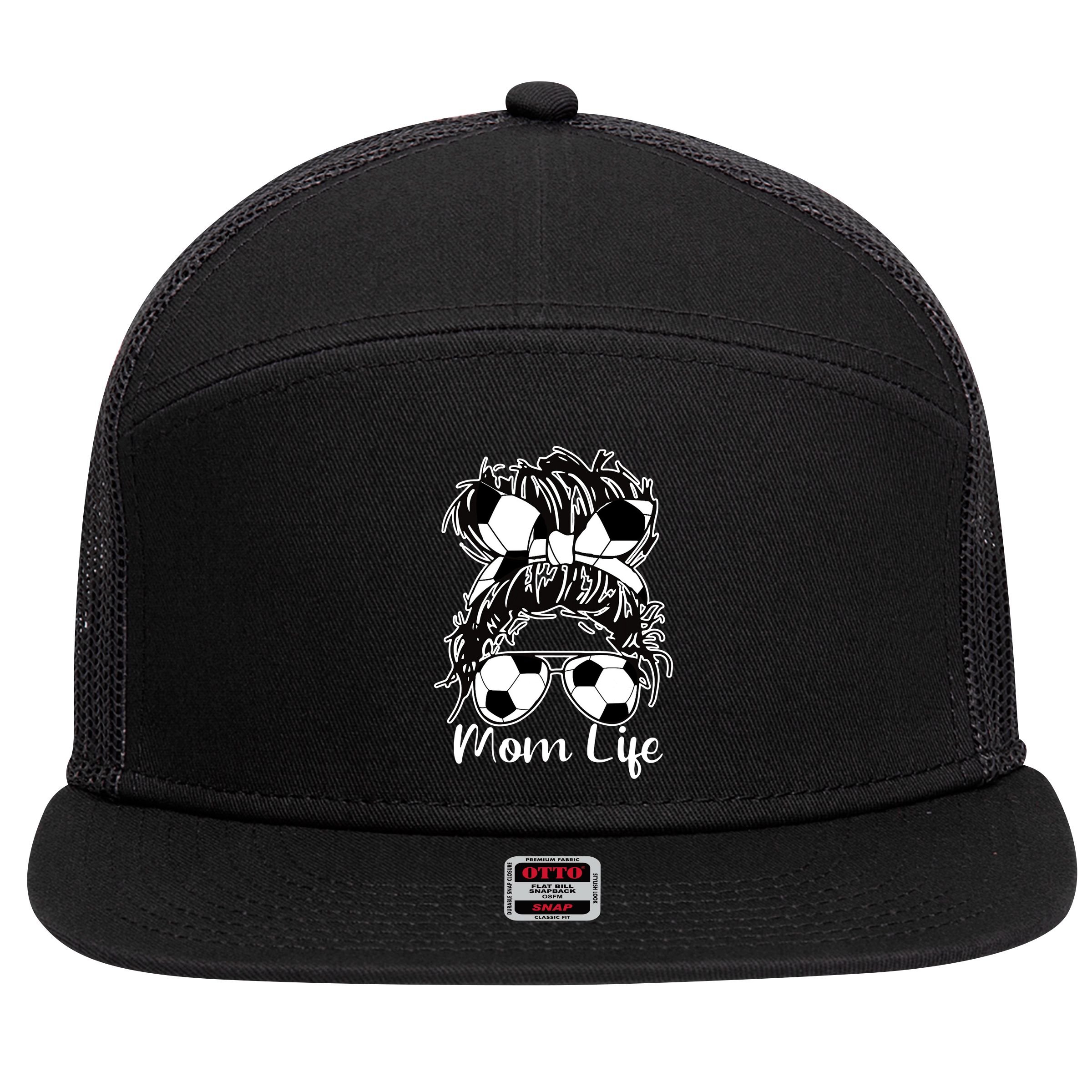 Mom Life Soccer Mom 7 Panel Mesh Trucker Snapback Hat