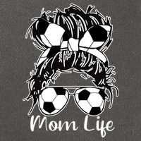 Mom Life Soccer Mom Cotton Canvas Backpack