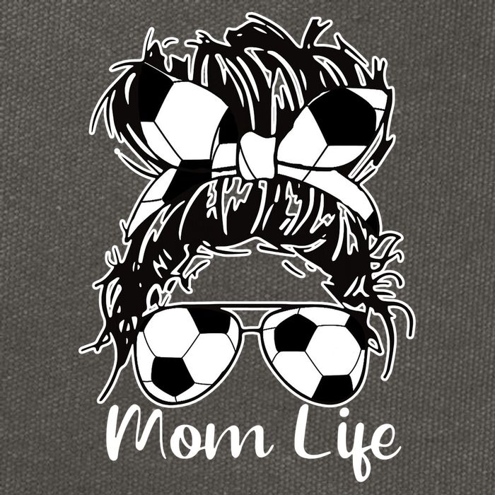 Mom Life Soccer Mom Cotton Canvas Backpack