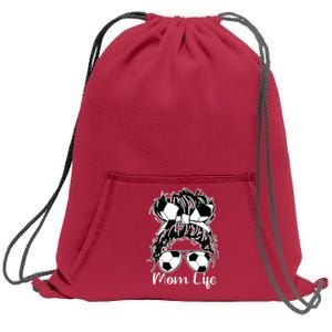 Mom Life Soccer Mom Sweatshirt Cinch Pack Bag